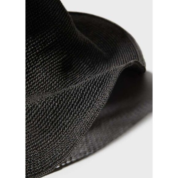 Toteme Paper Straw Hat in Black main image 6